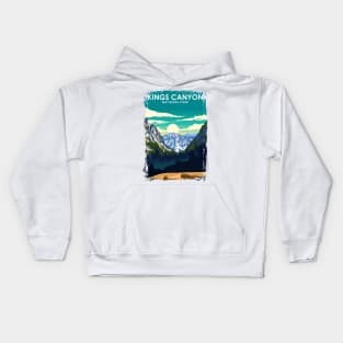 Kings Canyon National Park Travel Poster Kids Hoodie